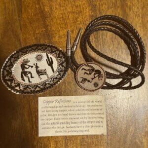 Kokopelli Bolo Tie & Western Belt Buckle